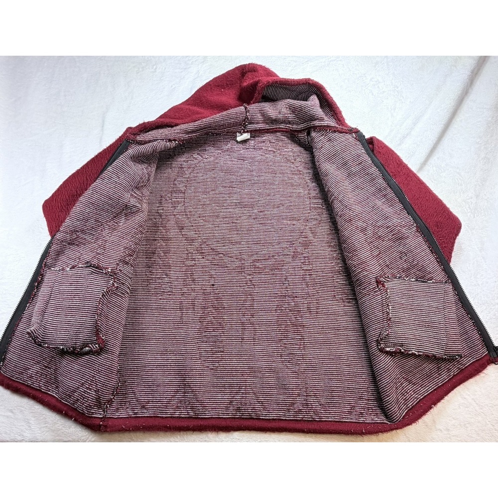 All Indians Native Wear Vintage 100% Wool Dreamcatcher Zip Hoodie Jacket Red M - Picture 5 of 11